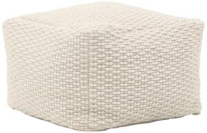 Kave Home Bílý puf Mascarell 60 x 60 cm
