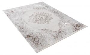 Makro Abra Kusový koberec SAHARA K895D Klasický krémový světle šedý Rozměr: 80x150 cm