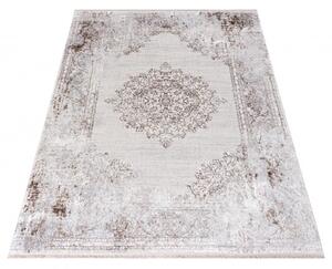 Makro Abra Kusový koberec SAHARA K895D Klasický krémový světle šedý Rozměr: 80x150 cm