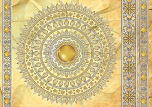 Fototapeta - Mandala ve zlatě (152,5x104 cm)