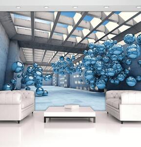 Fototapeta - 3D modrý modernismus (152,5x104 cm)