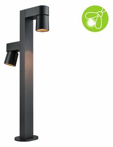 PAULMANN LED stojací svítidlo Kimu neláká hmyz IP44 822mm 2200K 2x7,8W / 230V 70° antracit hliník