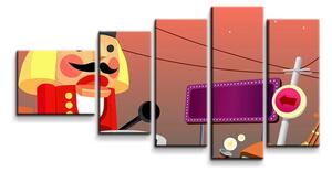 Sablio Obraz - 5-dílný Bubeníček - 100x60 cm