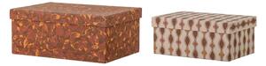 Dekorativní kartonové úložné boxy v sadě 2 ks 26x19x11 cm Saliha – Bloomingville