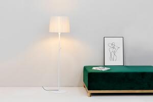 SAMBA bílá/skládaná béžová stojací lampa - FARO