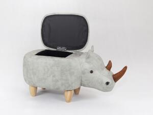 LJV TRONIX Dětský taburet - nosorožec Barva: Béžová