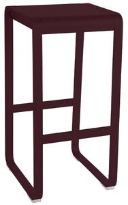 Třešňově červená hliníková zahradní barová židle Fermob Bellevie 75 cm