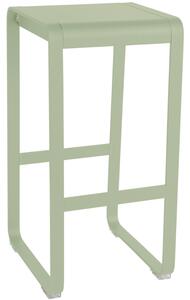 Světle zelená hliníková zahradní barová židle Fermob Bellevie 75 cm