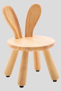 LJV TRONIX Dětská dřevěná židlička - králíček