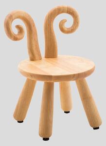 LJV TRONIX Dětská dřevěná židlička - beránek