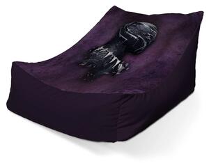 Sablio Sedací vak Lounge BLACK PANTHER z profilu Fialový mlhavý - 80 x 95 x 50 cm