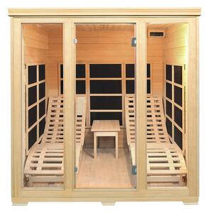 Juskys Infračervená sauna/ tepelná kabina Billund s dvojitým topným systémem a dřevem Hemlock