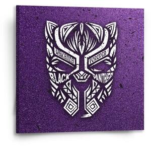 Sablio Obraz BLACK PANTHER wakanda forever Bílý - 50x50 cm