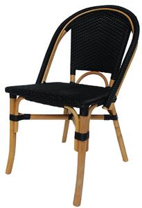 FaKOPA s. r. o. BISTRO - židle z umělého ratanu - černá