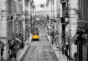 Fototapeta - Žlutá tramvaj (254x184 cm)