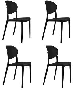 Jídelní židle AZURRA 4 KUSY černá