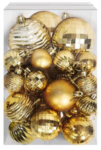 Tutumi, dekorační vánoční ozdoby 36ks KL-21X07, zlatá, CHR-00655