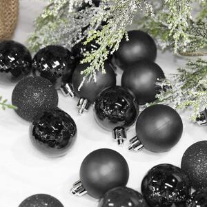TUTUMI - Sada vánočních ozdob - černá/zlatá - 100 kusů