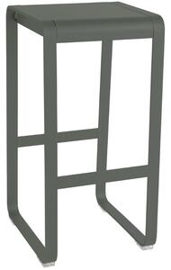Šedozelená hliníková zahradní barová židle Fermob Bellevie 75 cm