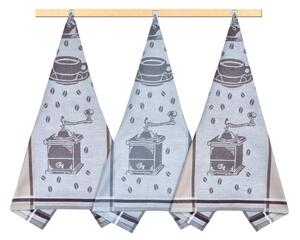 BELLATEX Kuchyňské utěrky - sada 3 kusů Hnědá,Béžová,Šedá 50x70 cm