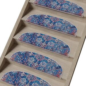 Modré nášlapy na schody v sadě 16 ks 20x65 cm Yoruk – Vitaus