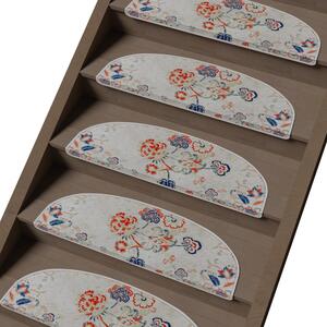 Nášlapy na schody v sadě 16 ks 20x65 cm Floral Path – Vitaus