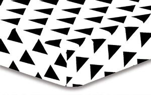 DecoKing Prostěradlo Triangles bílá/černá Rozměr: 220x240+30 cm