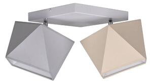 Stropní svítidlo DIAMOND, 2x textilní stínítko (mix 6 barev), (výběr ze 3 barev konstrukce - možnost polohování)