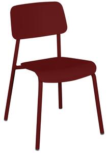 Červená hliníková zahradní židle Fermob Studie