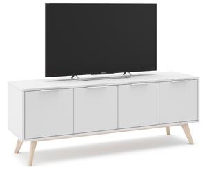 Bílý lakovaný TV stolek Marckeric Campus II. 140 x 40 cm
