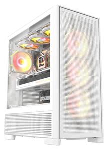Počítačová skříň DarkFlash AIRNOVA (bílá) + 3 ventilátory