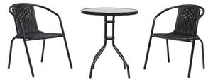 Balkonová sestava BISTRO SET černá