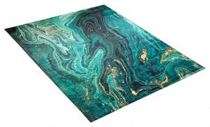 Makro Abra Kusový koberec pratelný TOSCANA 40560 Abstraktní moderní pogumovaný zelený Rozměr: 160x230 cm