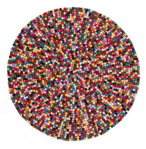 Obsession koberce Ručně tkaný kusový koberec PASSION 730 MULTI Žlutá, Červená, Modrá, Zelená, Vícebarevná - 120x120 (průměr) kruh cm