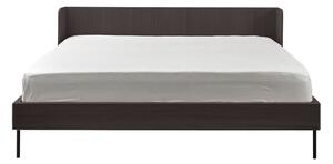 Černá dvoulůžková postel v dekoru dubu 180x200 cm Wrap – Bonami Selection