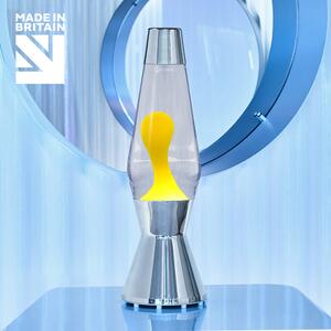 Mathmos Astro, originální lávová lampa, 1x35W, čirá se žlutou lávou, 43cm