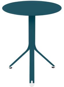 DNYMARIANNE -25% Modrý kovový stůl Fermob Rest'O Ø 60 cm