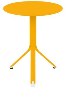 OnaDnes -20% Žlutý kovový stůl Fermob Rest'O Ø 60 cm