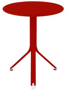 Makově červený kovový stůl Fermob Rest'O Ø 60 cm