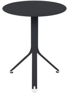 Antracitový kovový stůl Fermob Rest'O Ø 60 cm