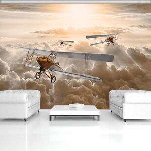 Fototapeta - Letadla nad mraky (152,5x104 cm)