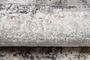 Makro Abra Kulatý koberec PORTLAND G512A Abstraktní bílý šedý hnědý Rozměr: průměr 120 cm