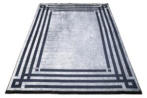 Makro Abra Kusový koberec pratelný TOSCANA 21533 Klasický Moderní pogumovaný šedý Rozměr: 140x200 cm