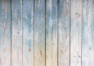 Fototapeta - Dřevěná prkna - modrý nádech (152,5x104 cm)