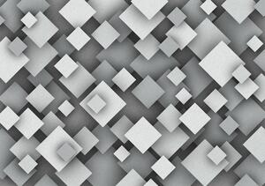Fototapeta - Šedé čtverce (152,5x104 cm)