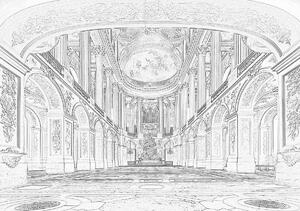 Fototapeta - Velký sál sál ve Versaille (254x184 cm)