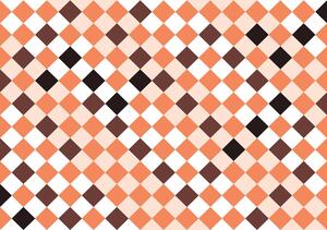 Fototapeta - Mozaika - oranžové dlaždice (254x184 cm)