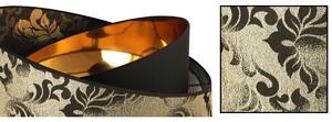 Závěsné svítidlo WERONA 1, 1x černé/zlaté textilní stínítko se vzorem, G