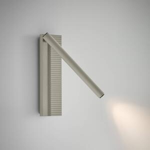Bover LED nástěnné světlo Arid A/02 šedé, hliník, 2 700 K, Hliník / šedá / zinek, Obývací pokoj / jídelna, Hliník, Design, Nástěnné bodové svítidlo