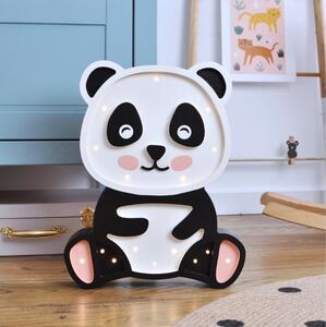 Peekaboo Černobílá dřevěná dětská LED lampa Panda 36 cm